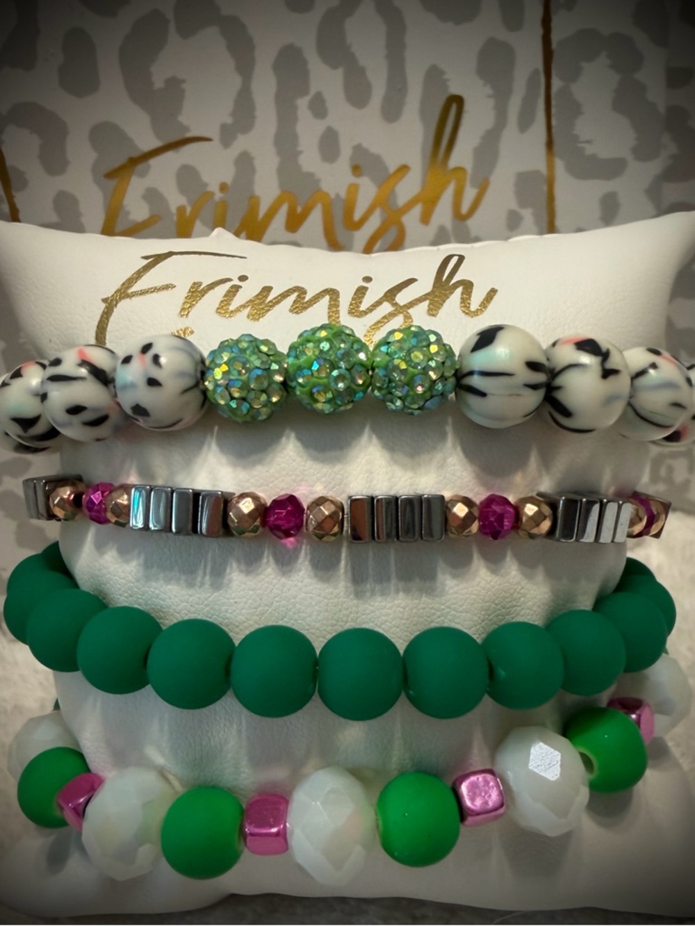 New ERIMISH Bracelets - 4 Pc - Green - Custom Regular, Kids or Extended Size